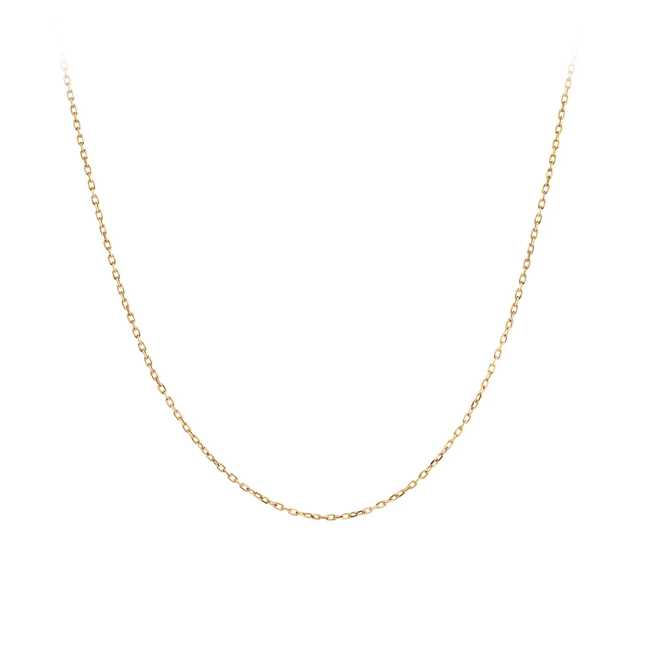 9ct gold cable chain 1mm thick 45cn long