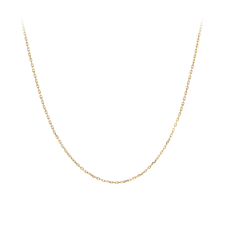 9ct gold cable chain 1mm thick 45cn long