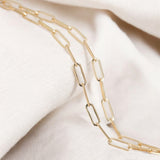 9ct Solid Gold Paperclip Link Necklace