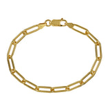 9ct Solid Gold Paperclip Link Bracelet