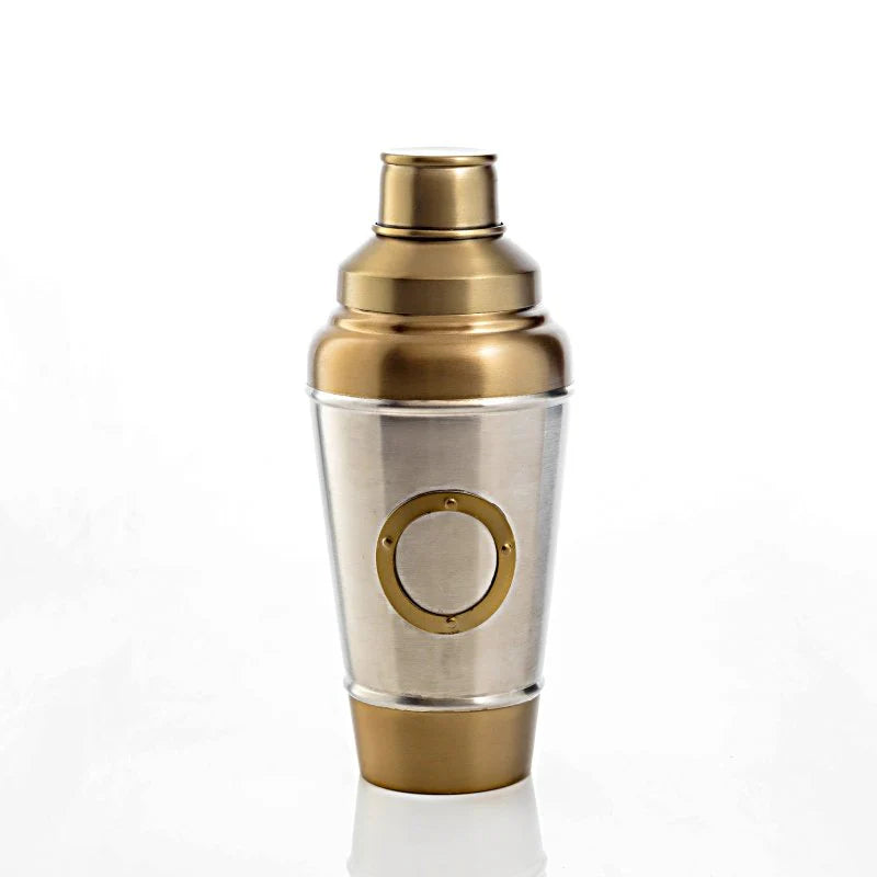 personilsed antique steel and brass coctail shaker