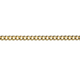 9ct Gold Diamond Cut Curb Chain 55cm