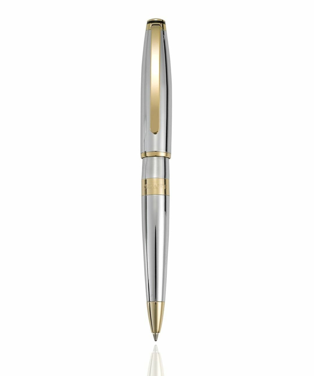 Luxe Chrome and gold plated ball point pen - engrave the barrel 