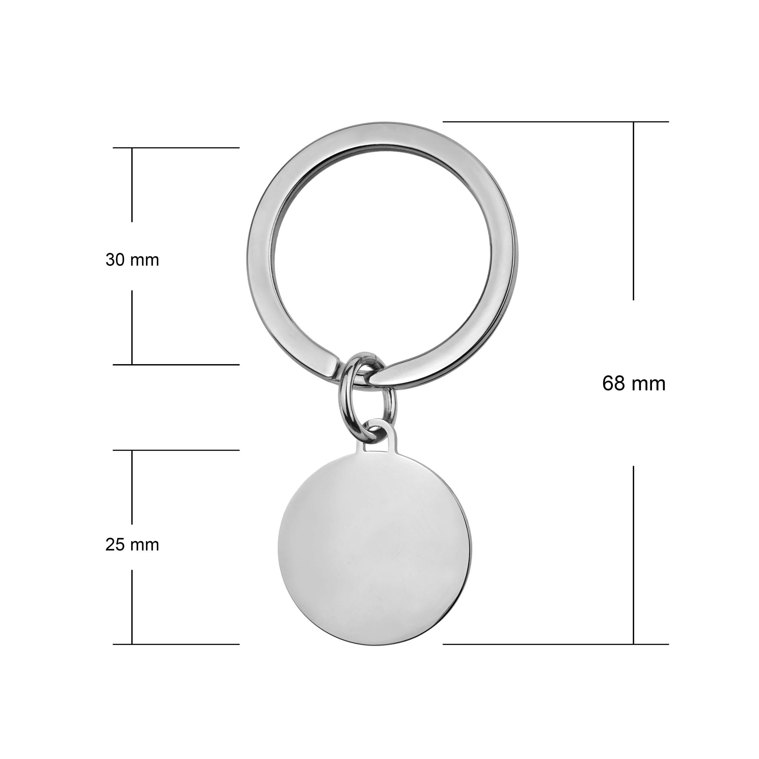 engraved disc key chain