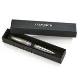 Cudworth Mirror Polished Chrome and Gold Plated Pen in gift box
