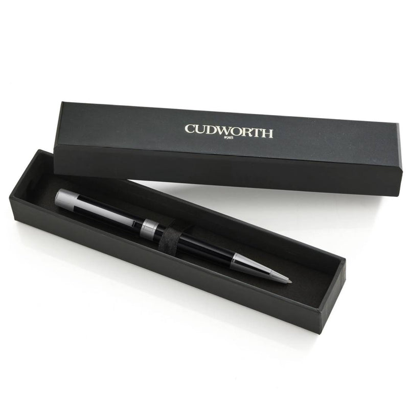 Cudworth black lacquer and chrome pen-in gift box