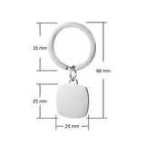 Silver Cushion Keyring