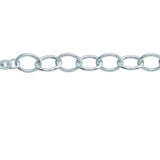 sterling silver oval cable bracelet