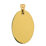 9ct Solid Gold Oval Pendant