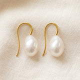 Luna Freshwater Baroque Pearl Drops with solid 9ct  Gold hooks