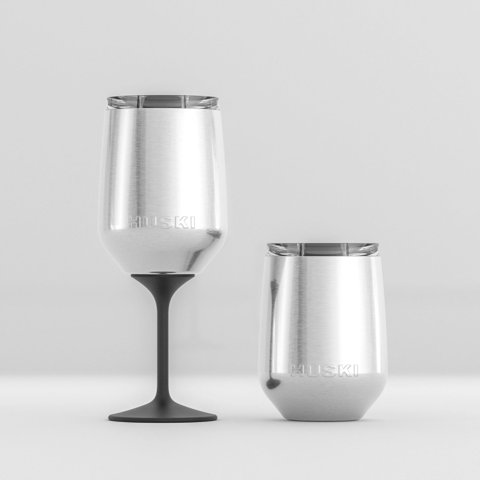 Engraved wine tumbler in brushed stainless steel, perfect gift idea