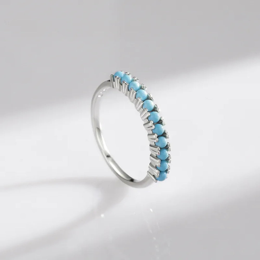Sterling Silver Inlay Turquoise Ring - Main Image