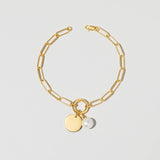 Personalised thisGold Paperclip Chain Charm Bracelet