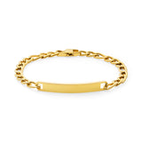 Personalised Gold Steel Figaro ID Bracelet – 6mm