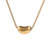engrave this gold pebble necklace with adjustable chain