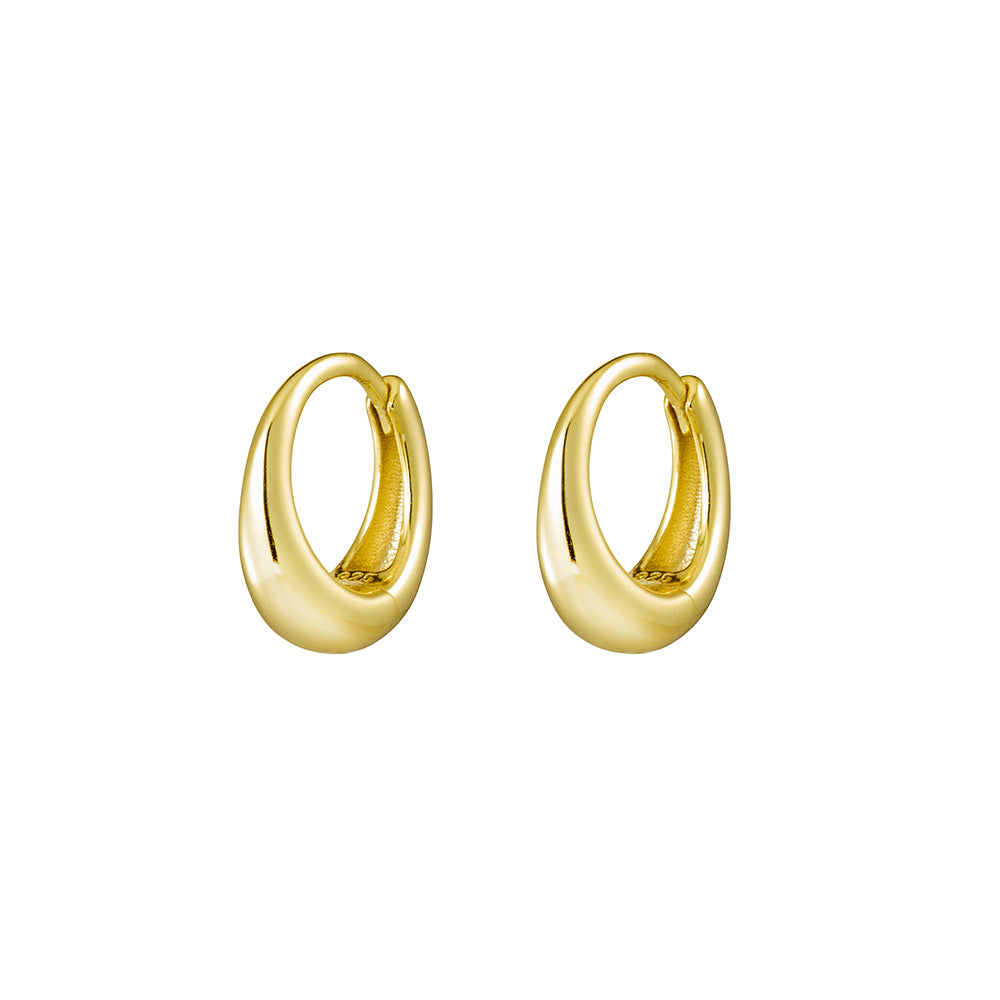 Petite Concave Hoop Earrings