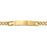 Mens Gold Steel ID Bracelet With Extension Link