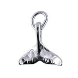sterling silver whale tale charm 