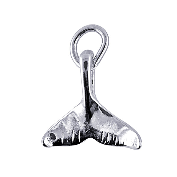 sterling silver whale tale charm 