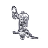 cowboy boot sterling silver charm