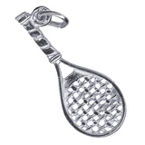 tennis racquet charm made rom sterling silver