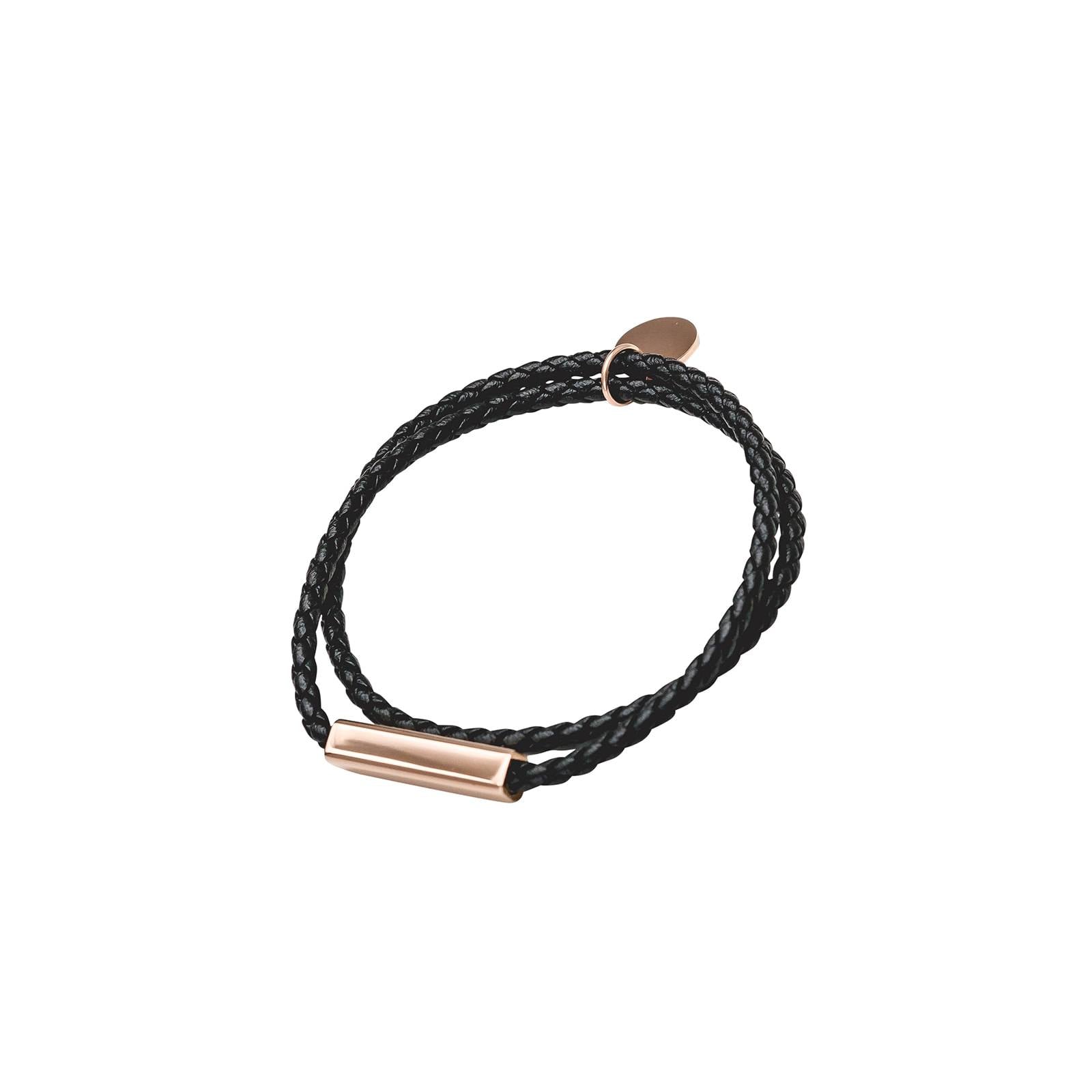 Leather mini disc bracelet