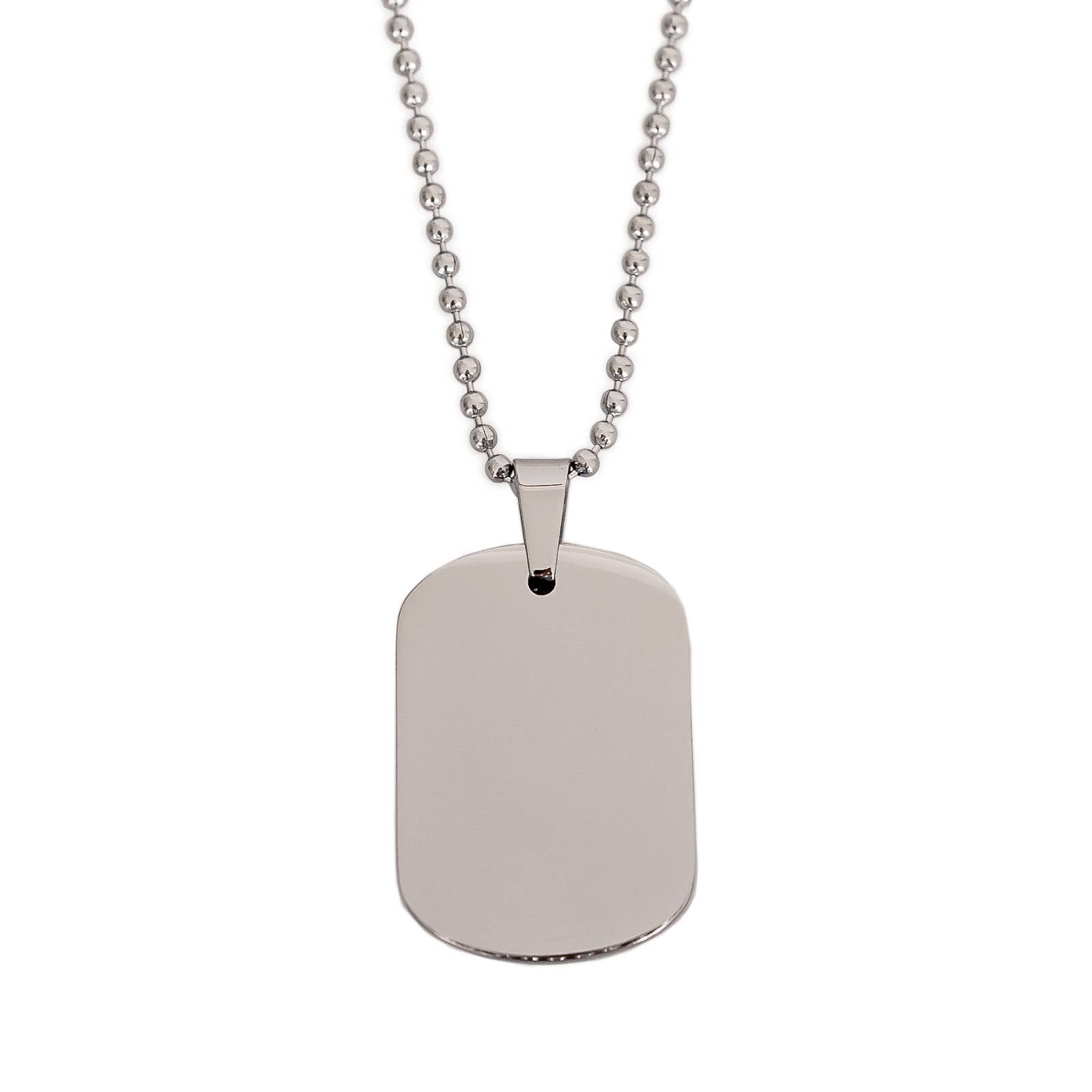 side detail dog tag necklace