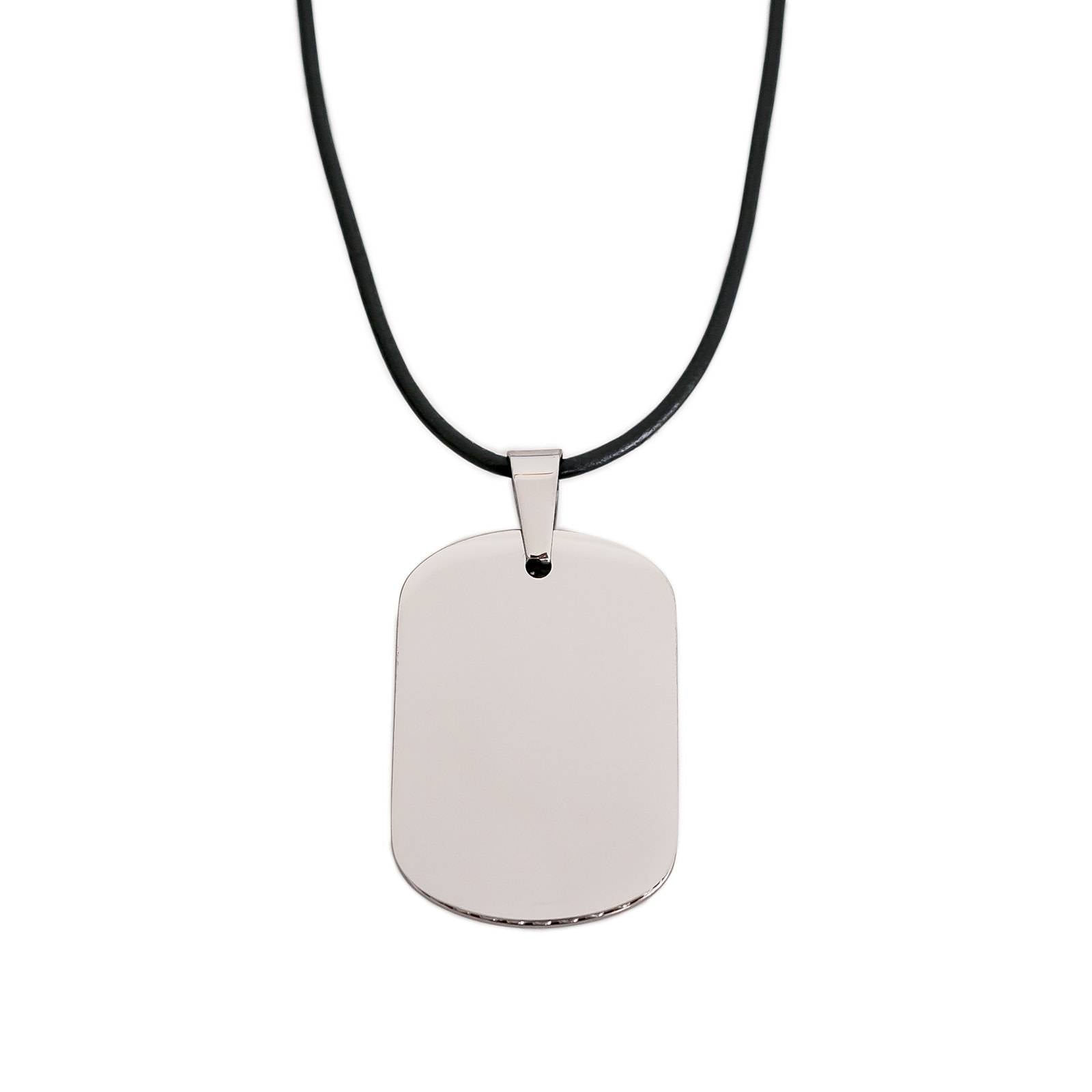 side detail dog tag necklace