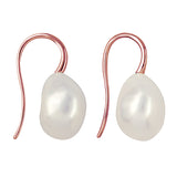 Luna Freshwater Baroque Pearl Drops with Rose Gold hook Earrings