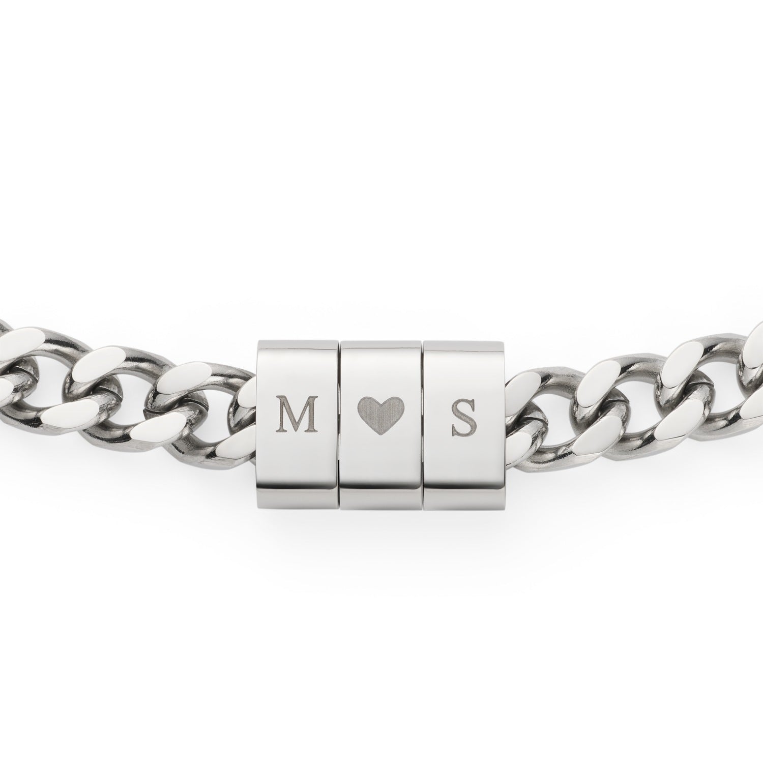 Chain Engraving Designs Men’s Personalised Bead Chain – Custom Engraved Stainless Steel Cuban ...