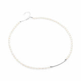 Pearl Necklace with Sterling Silver Det