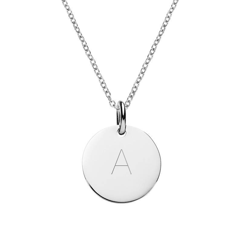 Personalised with letter A , initial necklace from TheSilverStore