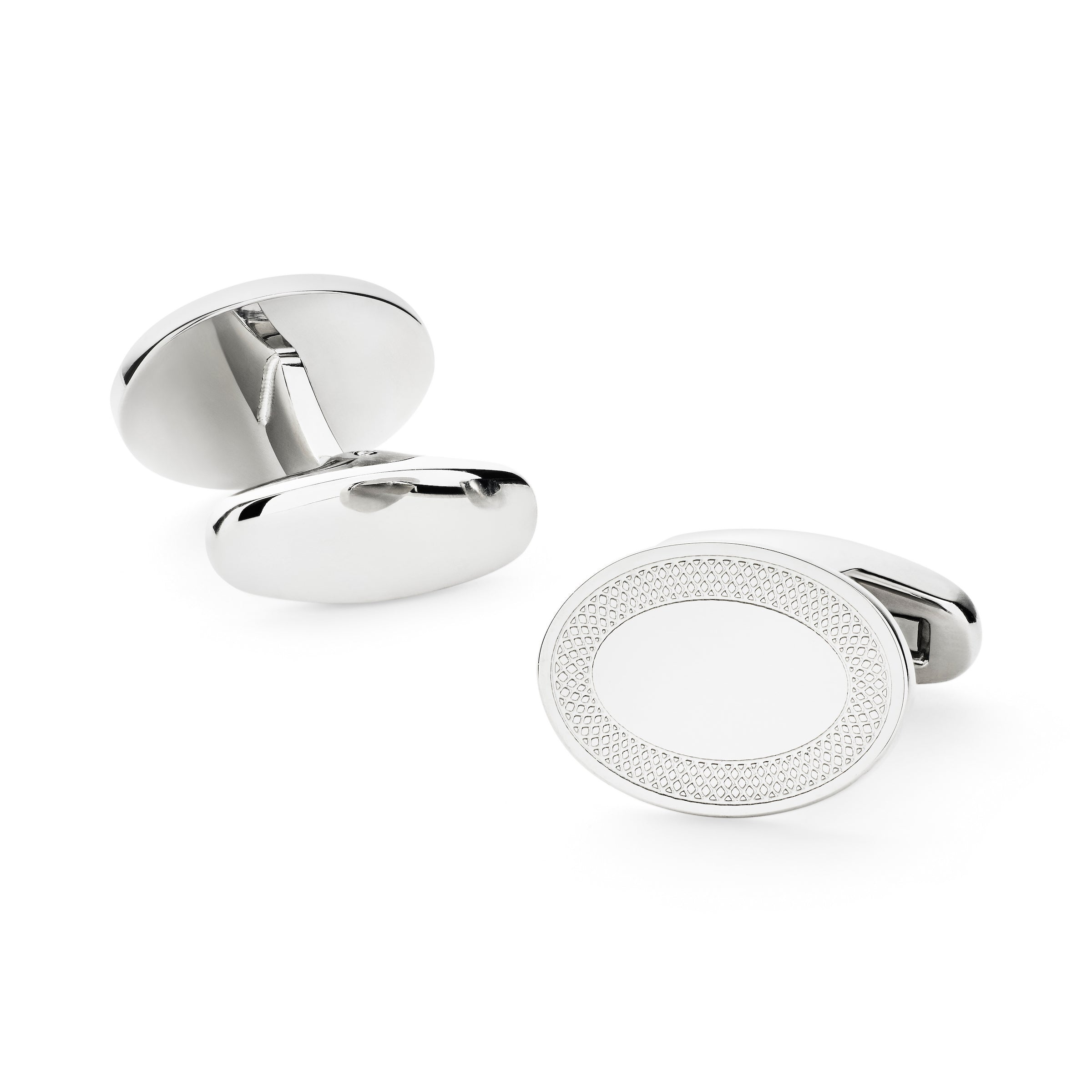 Personalised  Oval Frame Cufflinks 