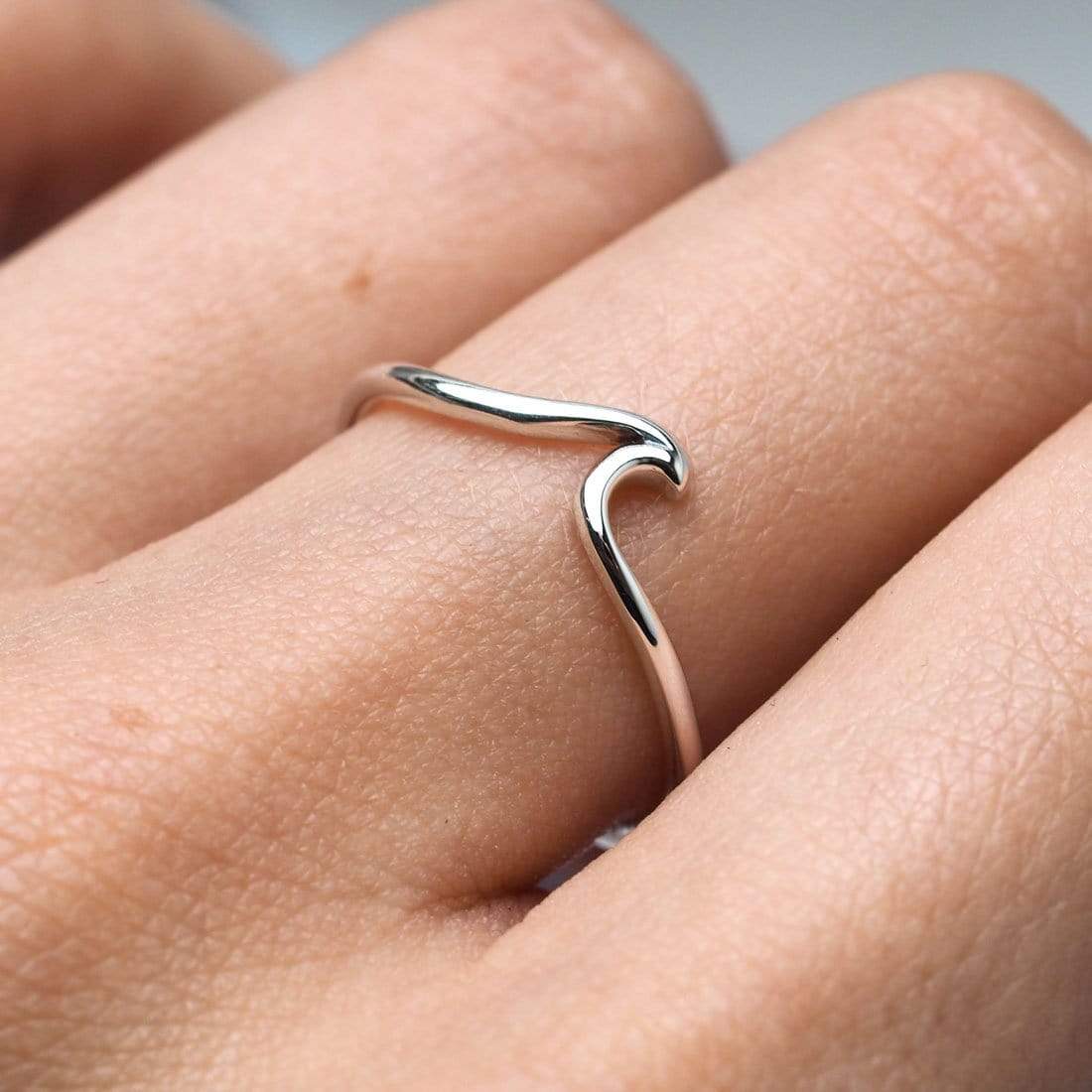sterling silver ocean wave ring for girls who love the beach