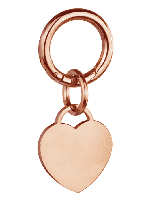 Rose Gold heart pet tag