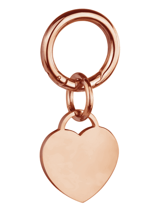 Rose Gold heart pet tag