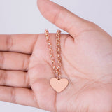 Rose gold heart pendant
