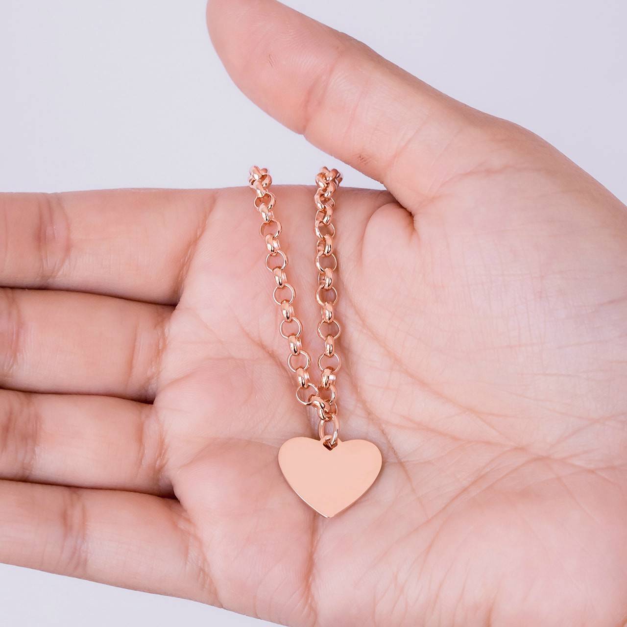 Rose gold heart pendant