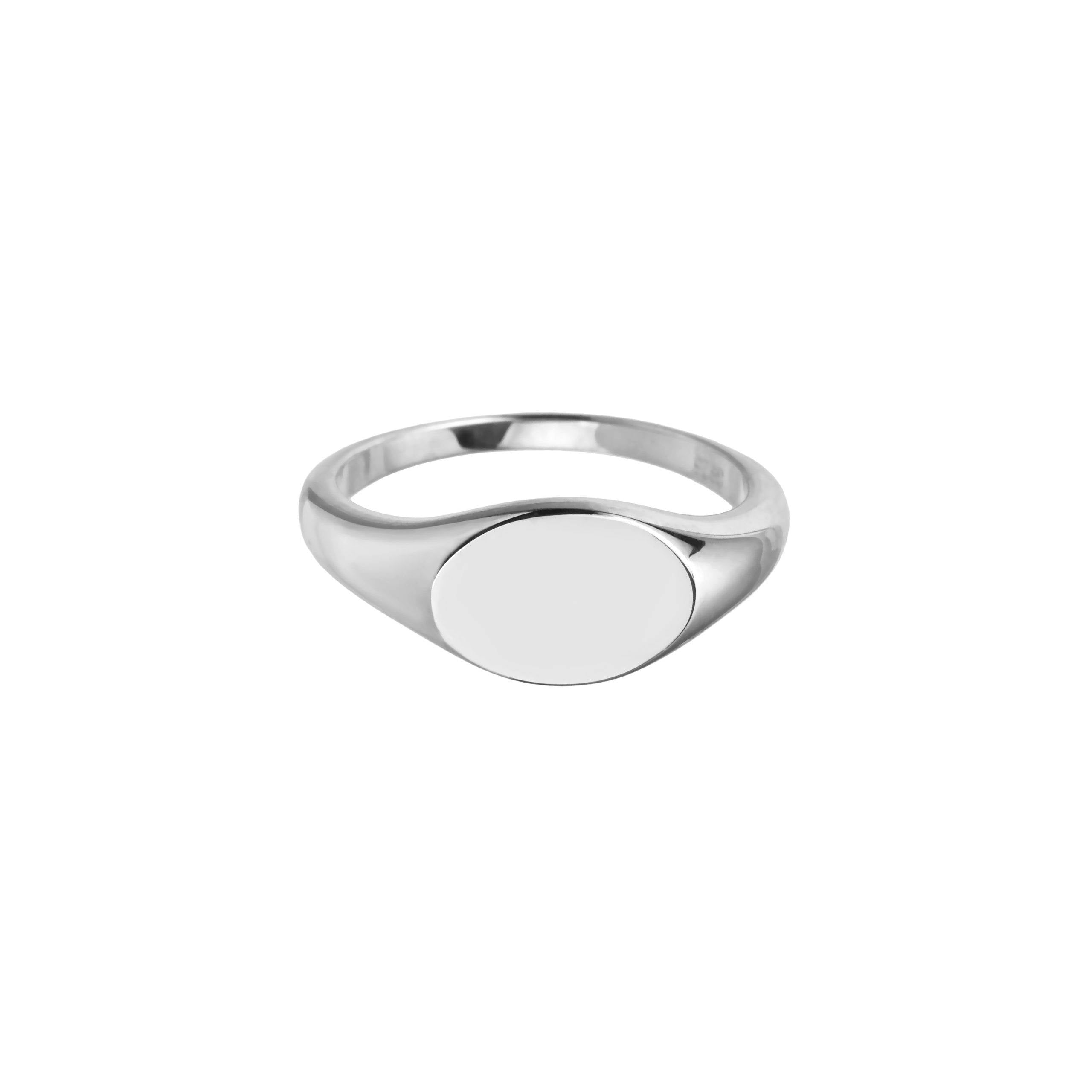 personalise this sterling silver womens signet ring