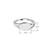 personalise this sterling silver womens signet ring