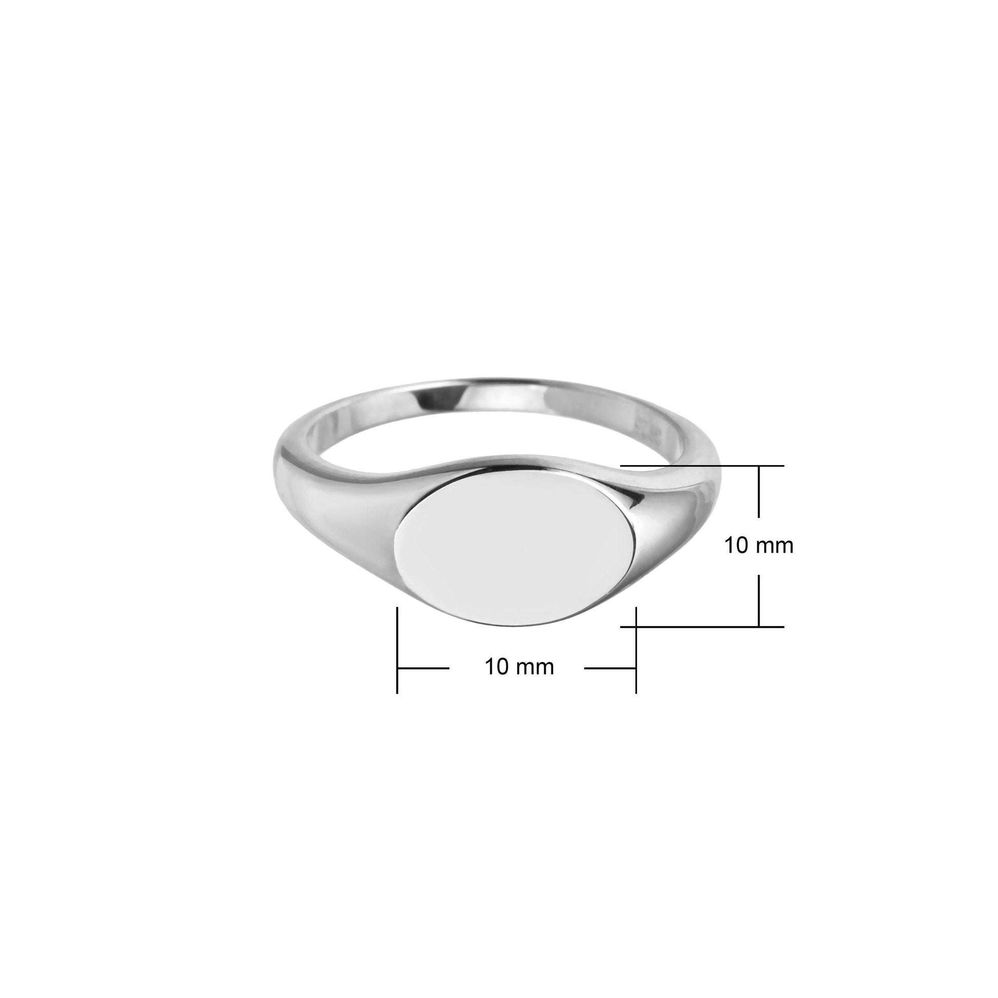 personalise this sterling silver womens signet ring