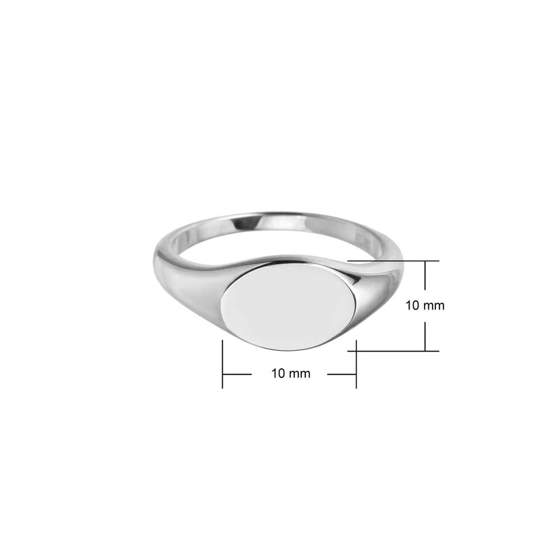 personalise this sterling silver womens signet ring