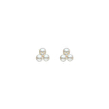 Trio Pearl Stud Earrings