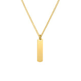 Totem Bar Necklace — Gold Stainless Steel