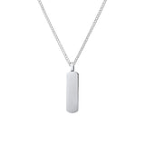 Totem Bar Necklace — Stainless Steel (Silver)