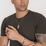 MEN’S STEEL DOG TAG NECKLACE