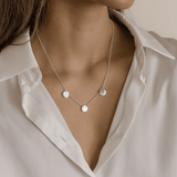 TRIPLE DISC NECKLACE add engraved name or initial to each disc 