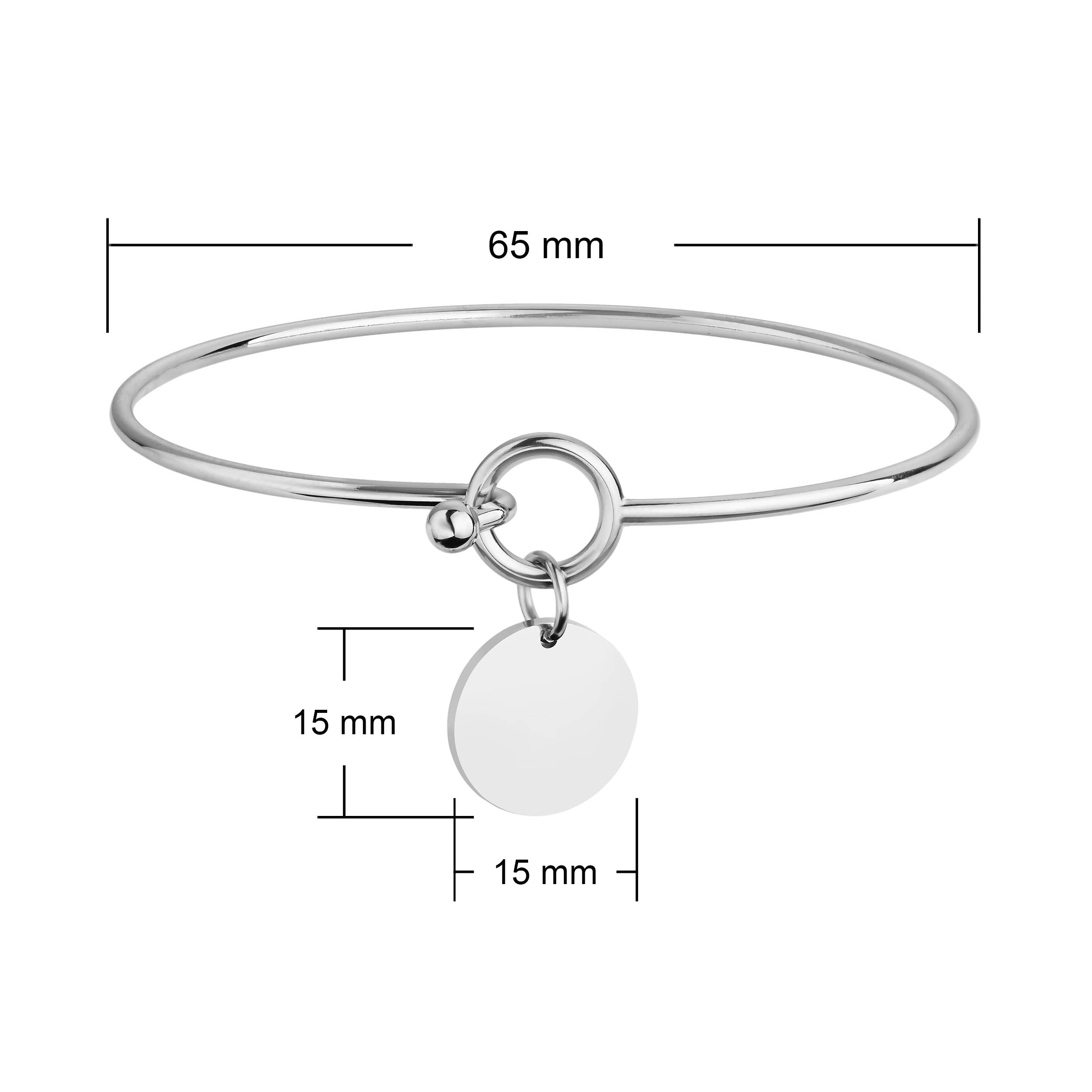engrave the disc on this opening bangle
