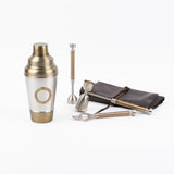 Engraved cocktail shaker and bar tool kit 