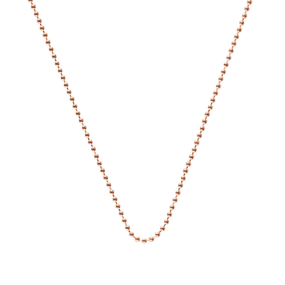 rose gold ball chain